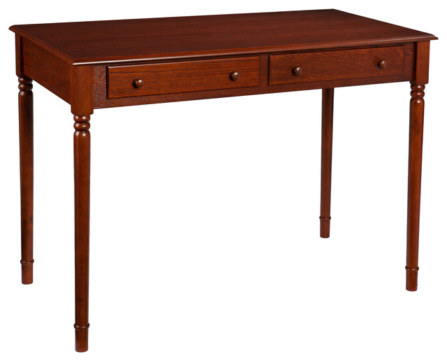 Parker 2Drawer Writing Desk, Brown Mahogany Traditional Desks And Hutches by Shop Chimney