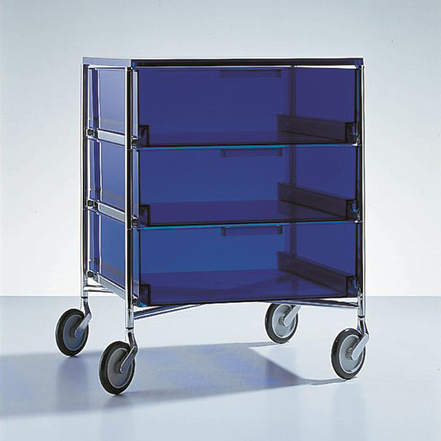 Kartell Mobile Chest of Drawers on Wheels Modern Dressers Chests