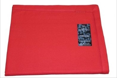 red table linen