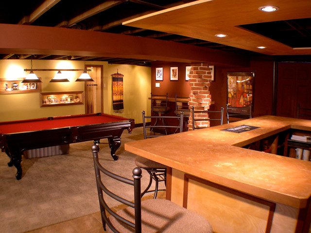 Sports Themed Man Cave Traditional Basement Philadelphia By