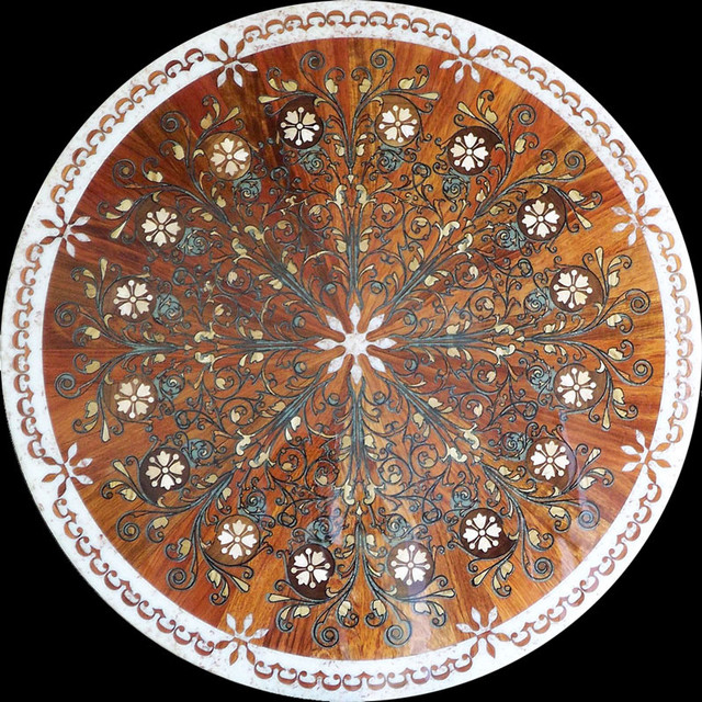 Wood floor inlaid designs/medallions - Eclectic - Floor Medallions And