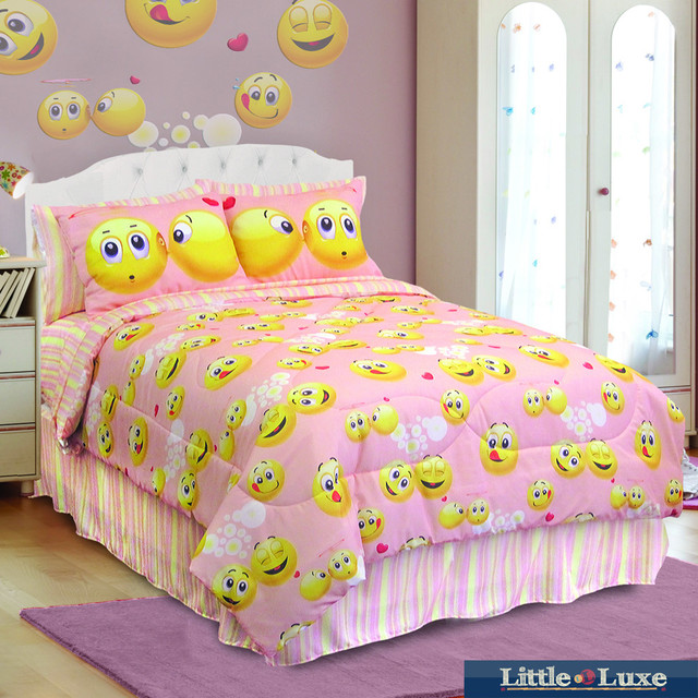 Veratex Emoji 4-piece Comforter Set - Contemporary - Quilts And Quilt ...