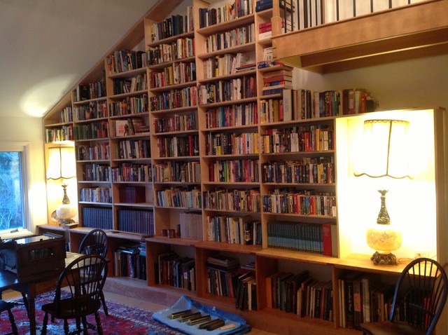 Library traditional living room