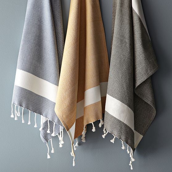 Tassel Hand Towel Mediterranean Towels by West Elm