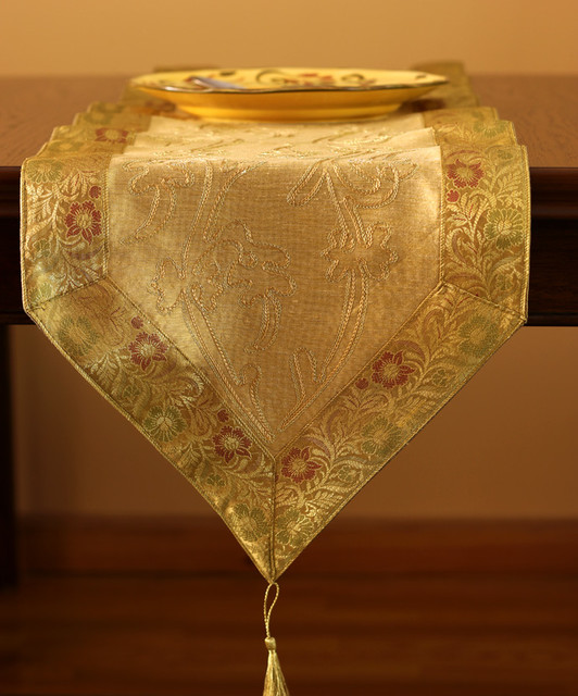 Elegant Table Runners Contemporary Table Runners boston by Banarsi Designs