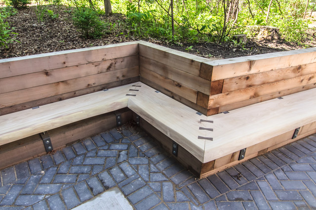 modern park benches