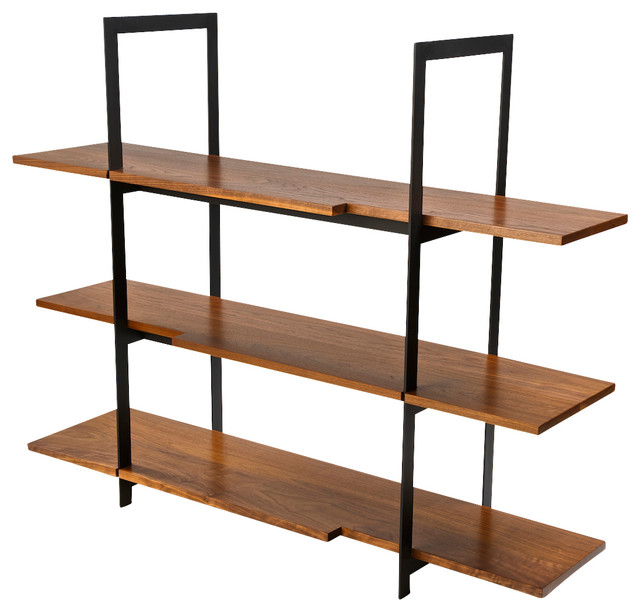 Metal And Wood Shelving Unit