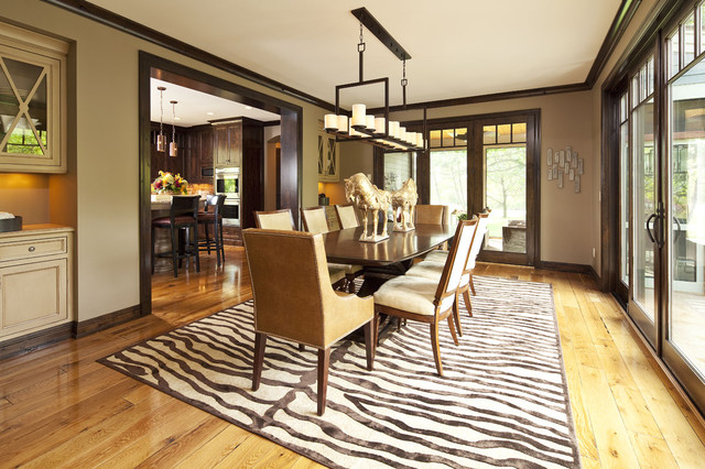contemporary dining room by Hendel Homes