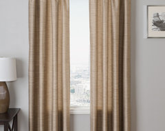 Blindsgalore Signature Drapery Panel: Borgata Silk Stripe traditional curtains