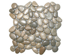 Glazed Bali Cloud Pebble Tile rustic-tile