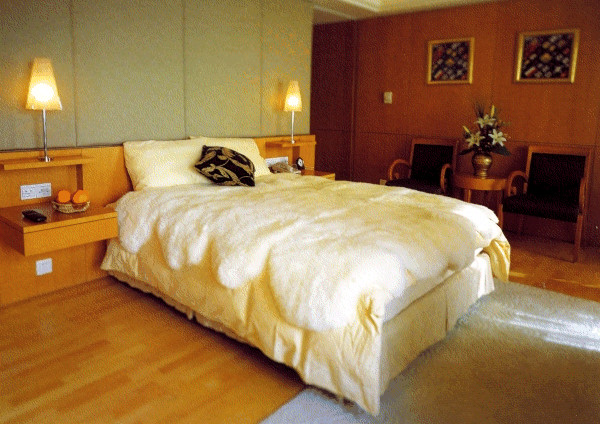 Sheepskin bed cover
