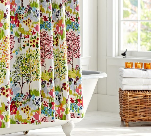 colourful shower curtain