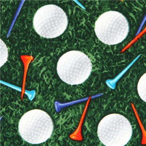 green golf ball meadow Timeless Treasures fabric USA Fabric