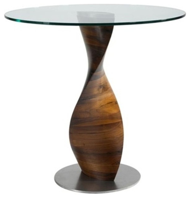 Edge 30" Round Glass Dining Table By Mod Decor Contemporary Dining