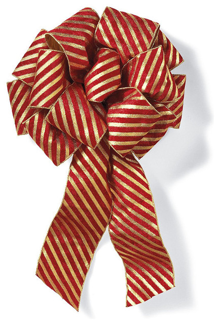 set of 2 pre made red gold diagonal christmas bows set of 2 pre made red gold diagonal christmas bows