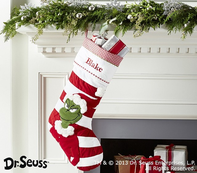 Dr. Seuss's The Grinch Quilted Stocking Contemporary Christmas