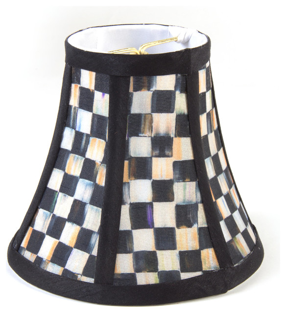 Courtly Check Shade Chandelier MacKenzieChilds Eclectic Lamp