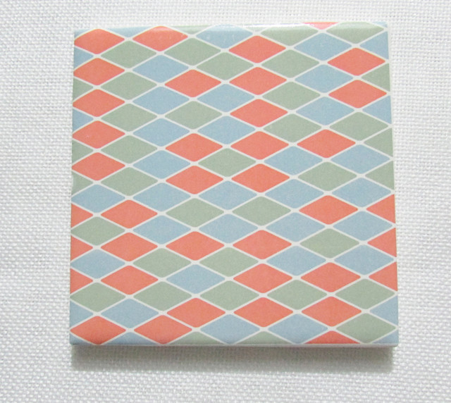 Daltile Harlequin Parti-coloured Ceramic Wall Tiles, Samples: One 4x4 