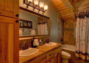 Rustic Cabin Kitchen traditional-bathroom