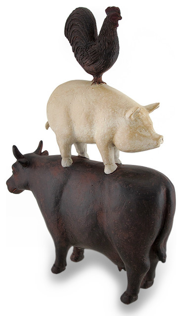 stacked farm animals figurine