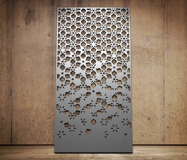 Starburst design laser cut screen Modern Screens And Room