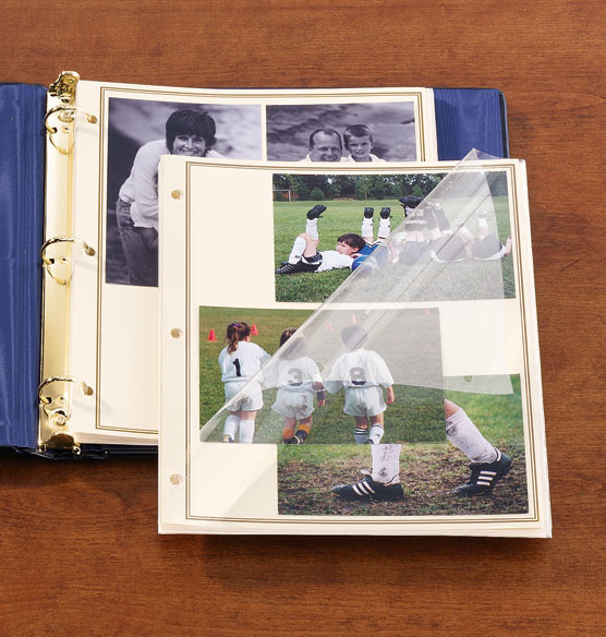 Mylar 3Ring Sheet Protectors with Premium Insert Black Traditional