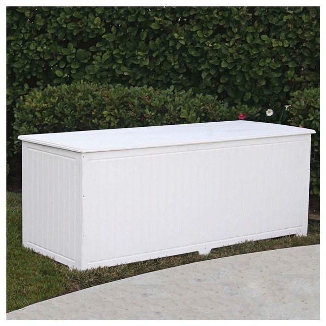 Coastal Sydney Large White Outdoor Deck Storage Trunk Modern