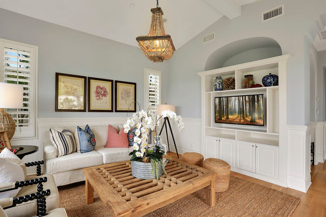 Crystal Cove mediterranean living room