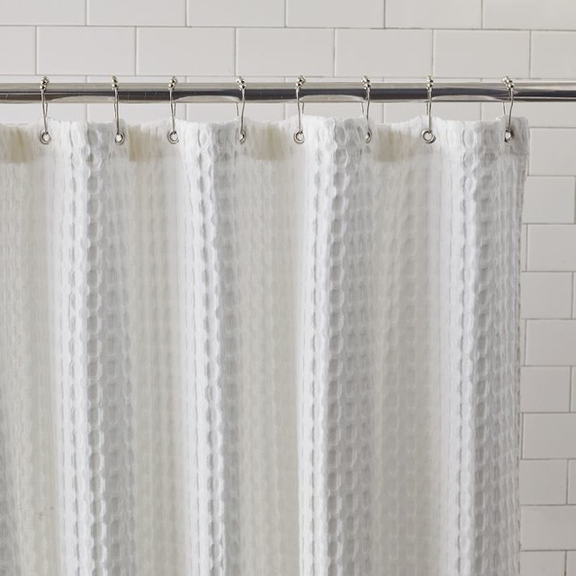 Waffle Grommet Shower Curtain - modern - shower curtains - - by ...