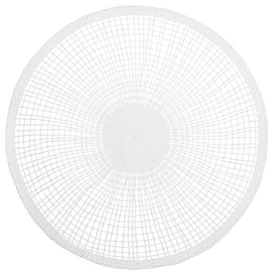 Lula White Placemat Modern Placemats by Crate&Barrel