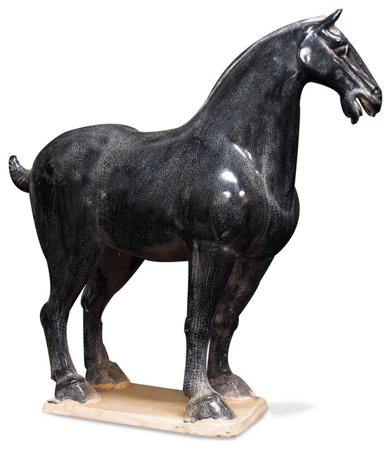 Tang Dynasty Ceramic Horse - Asian - Decorative Objects And Figurines