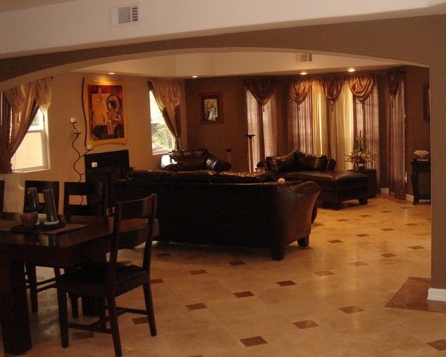 Travertine Flooring traditional-family-room