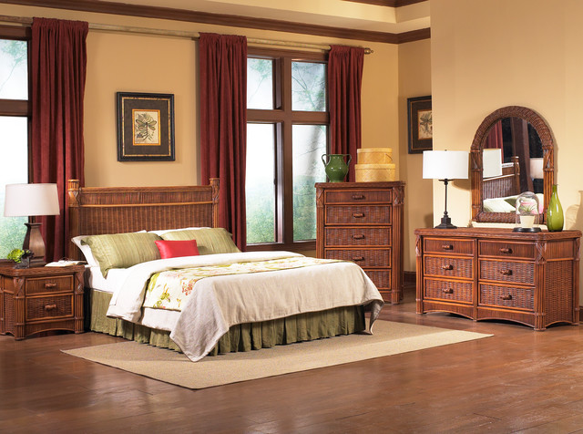 Rattan Bedroom Furniture - Tropical - Bedroom - new york - by Wicker ...