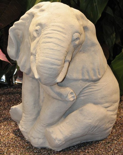 Elephant Statue Traditional Garden Statues And Yard Art