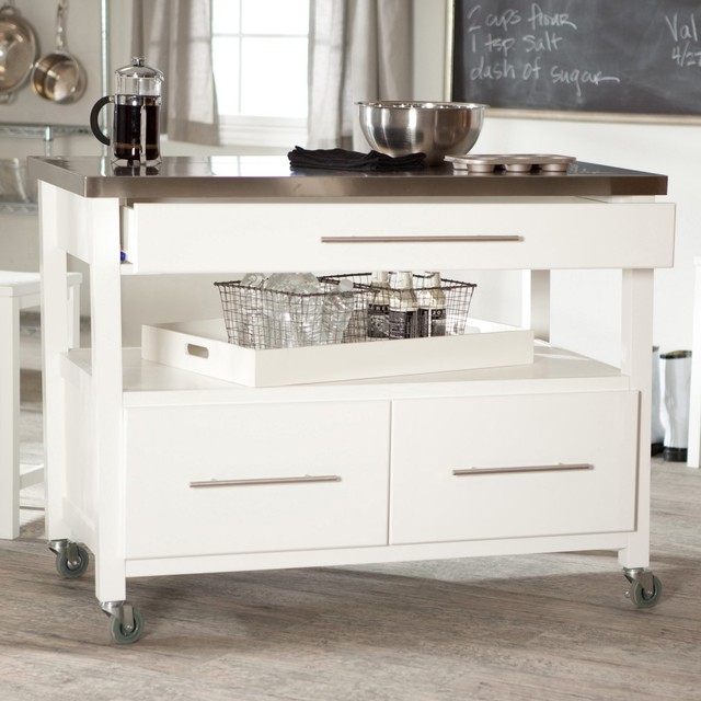 Concord Kitchen Island, White modern-kitchen-islands-and-kitchen-carts