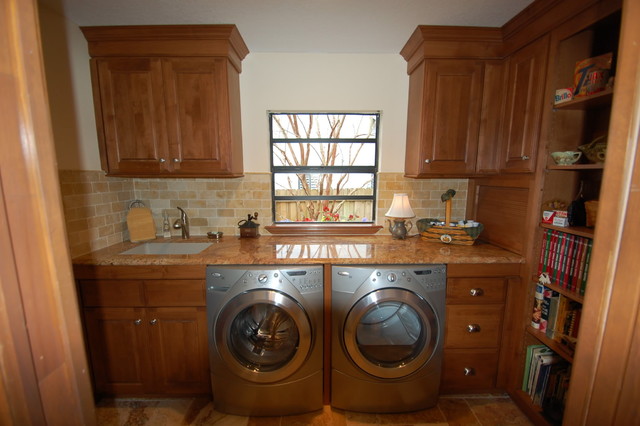 Casual Kitchen with Country Accents - traditional - laundry room ...