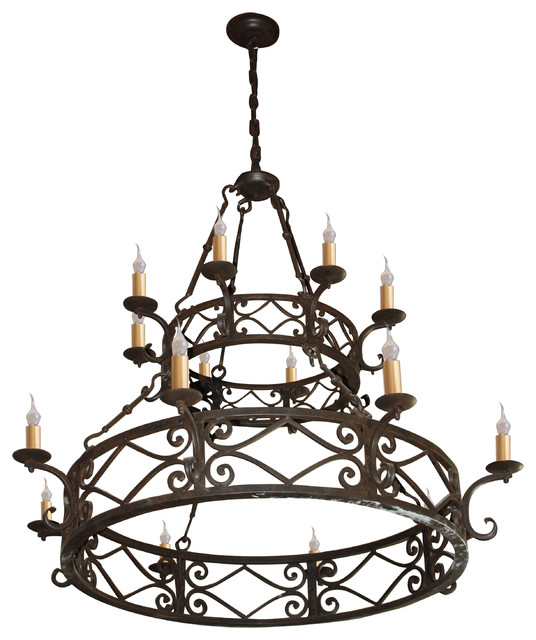 Hand Made Iron Chandelier Designs Mediterranean Chandeliers san diego by Hacienda Lights