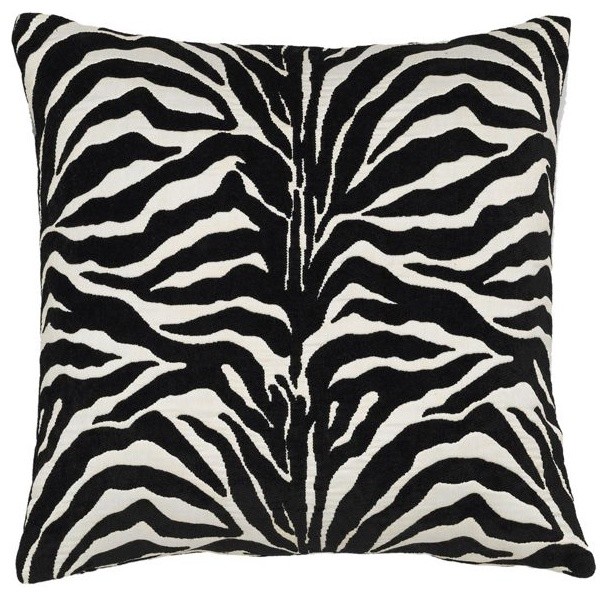 Black and White Zebra Stripe Pillow - outdoor pillows - chicago ...