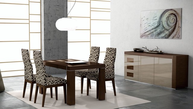 Extendable Wooden Furniture Dining Set - contemporary - dining 