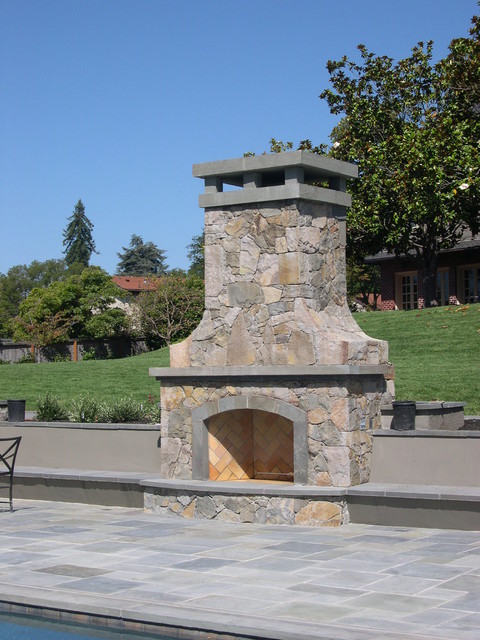 Custom Fireplaces traditional patio