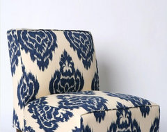 Indigo Ikat Slipper Chair eclectic chairs