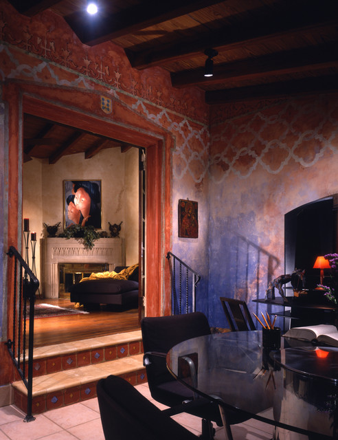 Mediterranean Architecture rustic family room