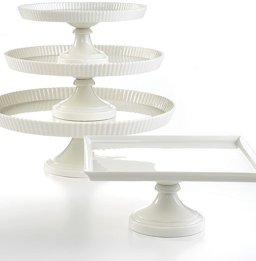 Martha Stewart Collection Whiteware Cake Stands Contemporary