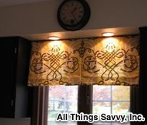 Custom window treatments by All Things Savvy, Inc. traditional-kitchen