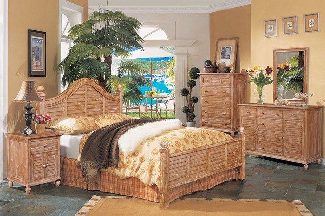 ... Collection - Cinnamon Bark Finish beach-style-bedroom-furniture-sets