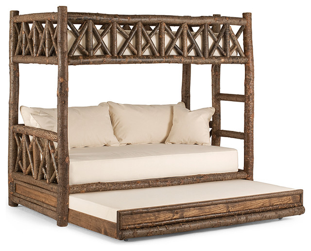 Rustic Bunk Bed with Trundle 4256 by La Lune Collection Rustic