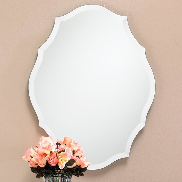 Beveled Shield Shaped Frameless Mirror - Wall Mirrors - by ...