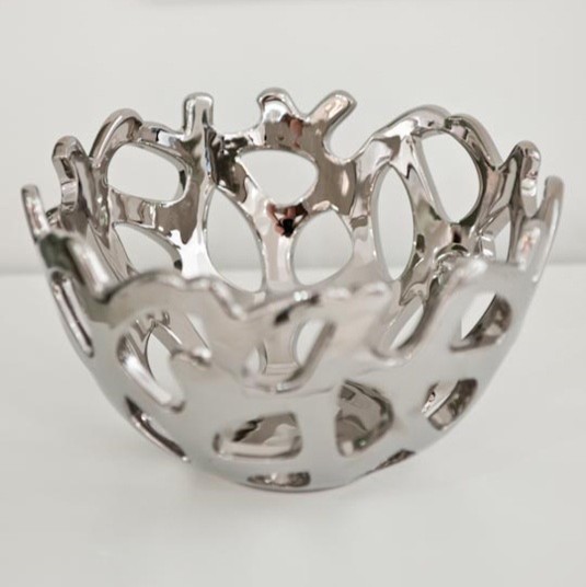 coral bowl silver Contemporary Decorative Accents by Brocade Home