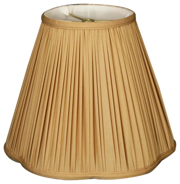 Bottom Scallop Gather Pleat Basic Lampshade Traditional Lamp Shades
