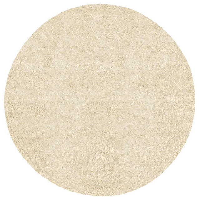 Surya Aros Cream Round Area Rug Contemporary Rugs by purehome